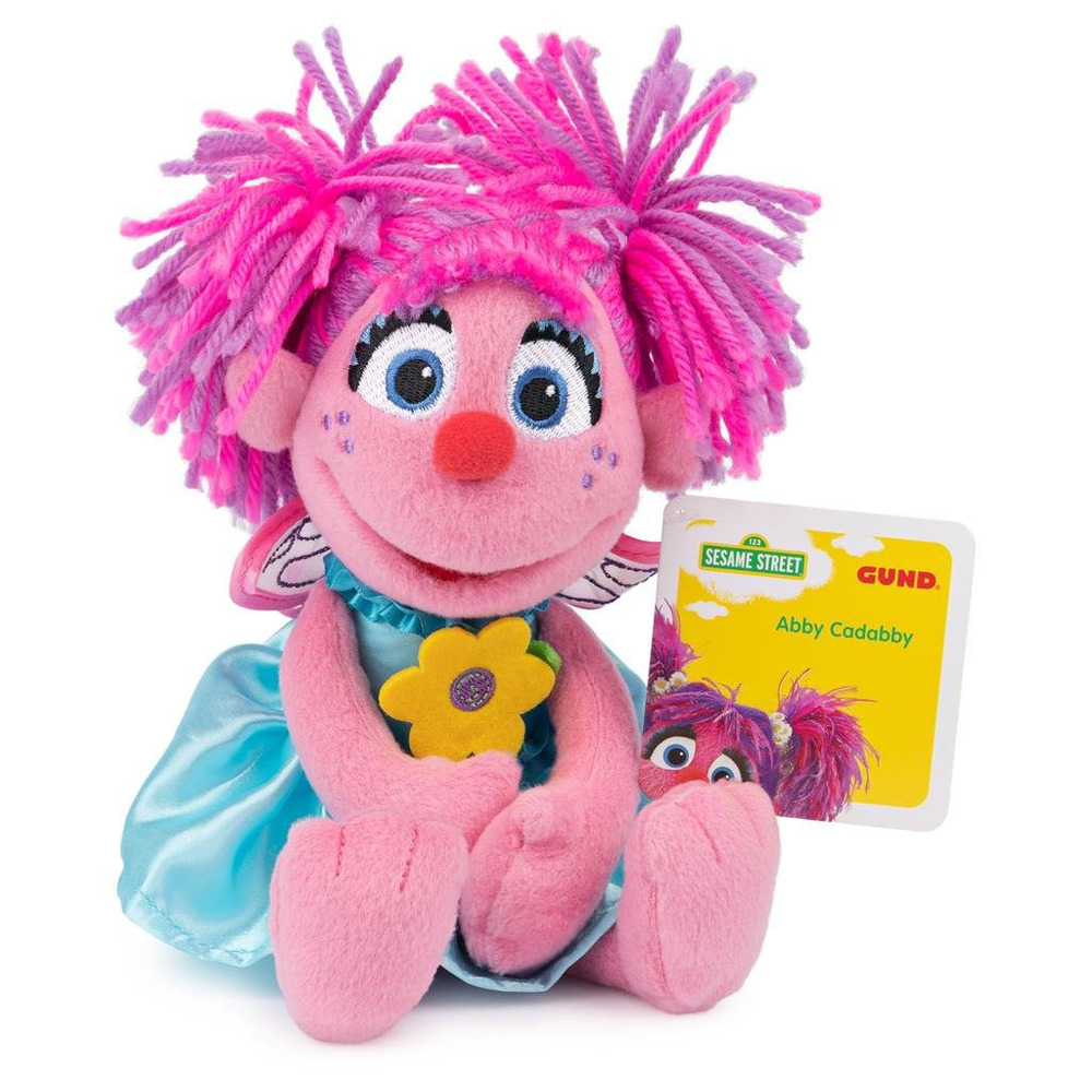 Gund Sesame Street-Plush Abby Cadabby with Flowers 11" New w/Tag
